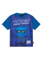 LEGO NINJAGO koszulka dziecięca Taffy 118, bawełna organiczna, niebieska. Niebieskie koszulki dziewczęce LEGO, s, bez wzorów, z bawełny, bez ramiączek. Za 49.49 zł.
