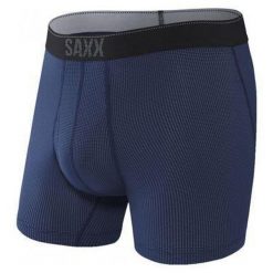 Bokserki termoaktywne męskie Saxx Quest Boxer Brief Fly. Niebieskie bokserki męskie Saxx, bez wzorów. Za 114.99 zł.