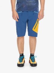 Spodenki turystyczne męskie Crazy Short Resolution. Niebieskie szorty męskie Crazy, z materiału, bez kołnierzyka. Za 428.99 zł.