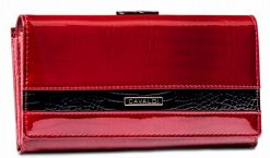 Portfel damski 4U Cavaldi H24-FO-2-RS9-BL czerwony. Czerwone portfele damskie 4U Cavaldi, z aplikacjami, z lakierowanej skóry. Za 74.00 zł.