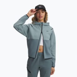 Bluza damska Under Armour Sport Terry Crew. Niebieskie bluzy bez kaptura damskie Under Armour, bez wzorów, bez ramiączek, bez kaptura. Za 249.99 zł.