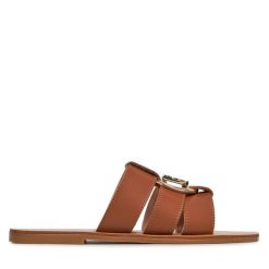 Klapki Liu Jo. Brązowe klapki damskie Liu Jo, bez wzorów, bez obcasa. Za 379.99 zł.