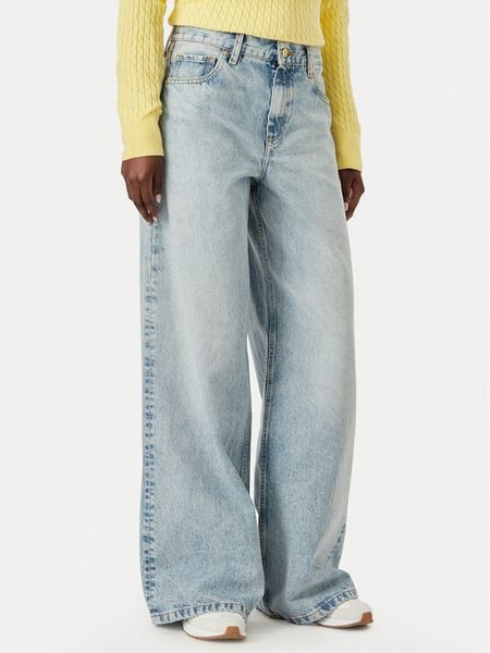 Tommy Hilfiger Jeansy 70'S WW0WW51090 Niebieski Wide Fit. Niebieskie jeansy damskie Tommy Hilfiger. Za 584.99 zł.