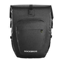 Torba na bagażnik wodoodporna 27 l - czarna. Czarne torebki klasyczne damskie ROCKBROS, bez wzorów, z materiału, duże, bez dodatków. Za 304.99 zł.