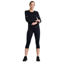 Damska koszulka z długim rękawem 2XU Aero. Czarne bluzki sportowe damskie 2XU, m, z tkaniny, bez kołnierzyka, bez ramiączek. Za 285.50 zł.
