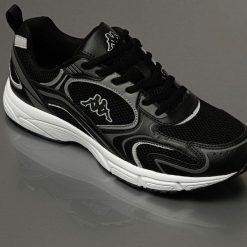 Buty Kappa Logo Mygido KD 361W2UW czarno-szare unisex. Czarne buty sportowe na co dzień męskie Kappa, z materiału, bez zapięcia, na fitness i siłownię. Za 220.20 zł.