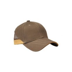 Czapka z daszkiem TRAP. Brązowe czapki męskie SOLOGNAC, bez wzorów, z bawełny, sportowe. Za 24.99 zł.