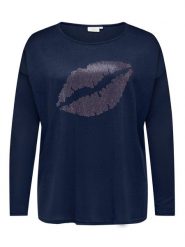 ONLY Sweter w kolorze granatowym rozmiar: S-42/44. Niebieskie swetry klasyczne damskie Only, s, bez kołnierzyka. Za 69.99 zł.