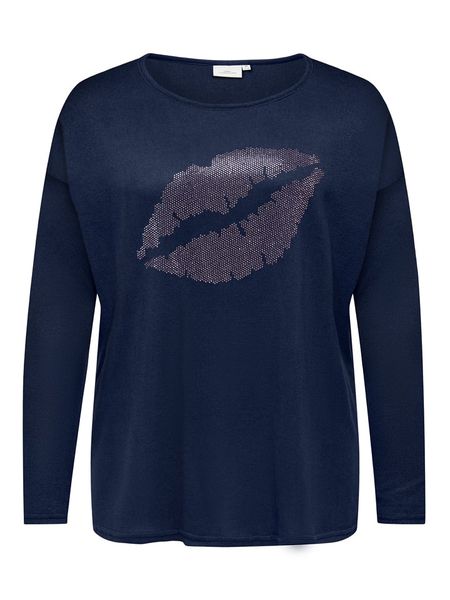 ONLY Sweter w kolorze granatowym rozmiar: M-46/48. Niebieskie swetry klasyczne damskie Only, m, bez kołnierzyka. Za 69.58 zł.