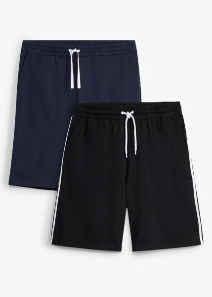 Bermudy dresowe regular fit. Niebieskie szorty męskie bonprix, bez wzorów, z dresówki. Za 79.99 zł.