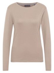 ELBSAND Koszulka "Santje" w kolorze beżowym rozmiar: S. Brązowe bluzki damskie ELBSAND, s, bez wzorów, bez kołnierzyka, bez ramiączek. Za 101.47 zł.