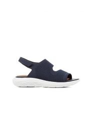 Geox Sandały "Spherica EC5" w kolorze granatowym rozmiar: 39. Niebieskie sandały damskie Geox, bez wzorów, bez obcasa. Za 223.99 zł.