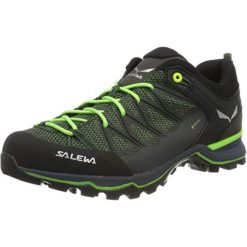 Buty trekkingowe męskie Salewa MS Mtn Trainer Lite Gtx. Zielone buty trekkingowe męskie Salewa, z materiału, bez zapięcia, trekkingowe. Za 861.00 zł.