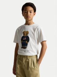 Polo Ralph Lauren T-Shirt 323P00508001 Biały Regular Fit. Białe t-shirty chłopięce Polo Ralph Lauren, bez wzorów, z bawełny, bez ramiączek. Za 289.99 zł.