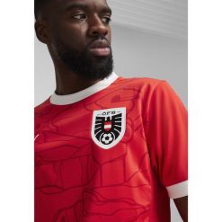 Męska, domowa koszulka reprezentacji Austrii w piłce nożnej 2024 PUMA. Czerwone t-shirty sportowe męskie Puma, m, bez ramiączek, do piłki nożnej. W wyprzedaży za 359.00 zł.