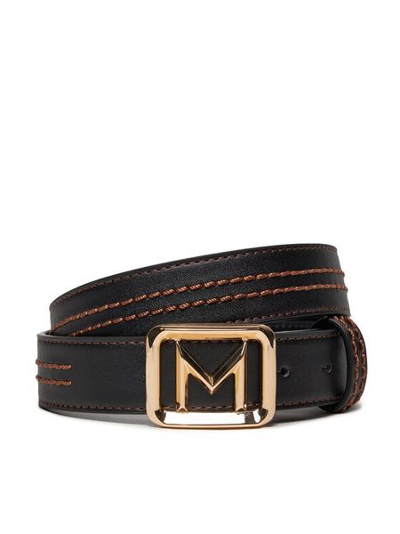 Marella Pasek Damski Ondin 24135010372 Czarny. Czarne paski damskie Marella, bez wzorów, ze skóry. Za 329.99 zł.