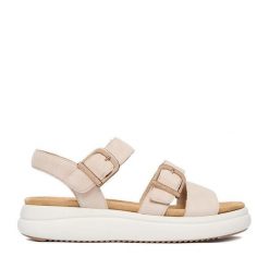 Sandały Remonte. Brązowe sandały damskie Remonte, bez wzorów, bez obcasa, na płaskiej podeszwie. Za 389.99 zł.