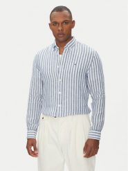 Tommy Hilfiger Koszula Essential MW0MW38581 Niebieski Regular Fit. Niebieskie koszule męskie Tommy Hilfiger, m, bez wzorów, ze lnu, bez kołnierzyka, bez ramiączek. Za 339.99 zł.