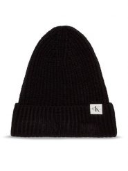 Calvin Klein Jeans Czapka Monogram IU0IU00440 Czarny. Czarne czapki dziecięce Calvin Klein Jeans, na zimę, bez wzorów, z jeansu. Za 149.99 zł.