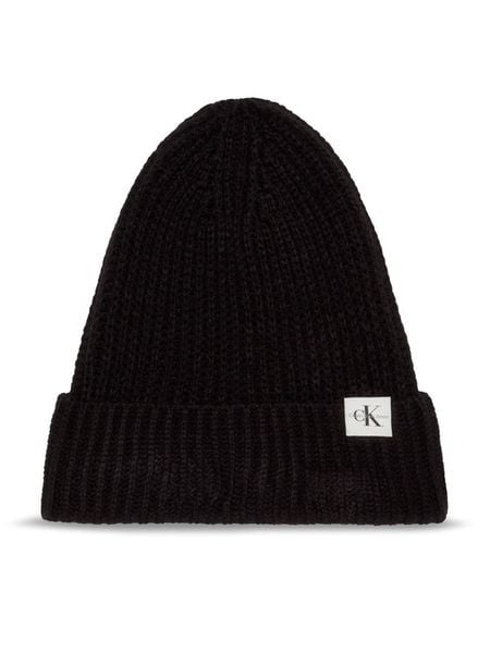 Calvin Klein Jeans Czapka Monogram IU0IU00440 Czarny. Czarne czapki dziecięce Calvin Klein Jeans, na zimę, bez wzorów, z jeansu. Za 169.99 zł.