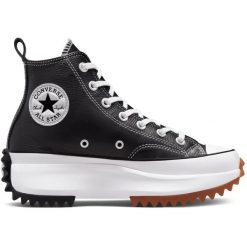 Buty sportowe Converse Run Star Hike Platform Foundational Leather. Czarne buty sportowe na co dzień damskie Converse, ze skóry, bez zapięcia, na fitness i siłownię. Za 690.00 zł.