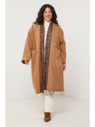 Curvy Lady Płaszcz przejściowy w kolorze jasnobrązowym rozmiar: 40/42. Brązowe płaszcze damskie Curvy Lady, z aplikacjami, klasyczne. Za 152.99 zł.