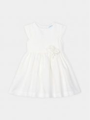 Mayoral Sukienka elegancka 3913 Biały Regular Fit. Białe sukienki dziewczęce Mayoral, bez wzorów, z syntetyku, eleganckie, bez ramiączek. Za 169.99 zł.