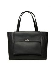 Calvin Klein Torebka Ck Medium Shopper K60K612811 Czarny. Czarne shopper bag damskie CALVIN KLEIN, bez wzorów, ze skóry, bez dodatków. Za 399.99 zł.