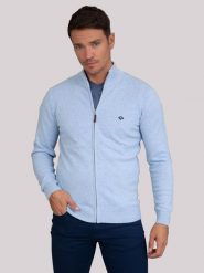SIR RAYMOND TAILOR Kardigan "Sydney" w kolorze błękitnym rozmiar: XL. Niebieskie kardigany męskie Sir Raymond Tailor, xl, bez wzorów, z bawełny, bez kołnierzyka. Za 199.95 zł.