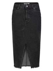 Sublevel Spódnica dżinsowa w kolorze czarnym rozmiar: M. Czarne spódniczki damskie Sublevel, m, z aplikacjami, ze skóry, klasyczne, z podwyższonym stanem, midi, proste. Za 139.54 zł.