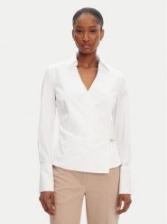 Marciano Guess Bluzka 5GGH06 7299A Biały Regular Fit. Białe bluzki damskie Marciano Guess, z aplikacjami, z bawełny, bez ramiączek. Za 329.99 zł.