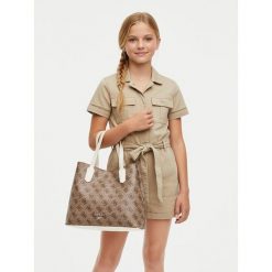 Torebka Guess. Brązowe torebki klasyczne damskie Guess, z aplikacjami, bez dodatków. Za 269.99 zł.