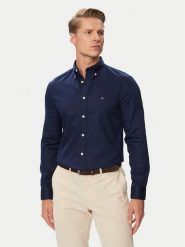 Tommy Hilfiger Koszula Flex Dobby MW0MW44570 Granatowy Slim Fit. Niebieskie koszule męskie Tommy Hilfiger, m, bez wzorów, z bawełny, bez kołnierzyka, bez ramiączek. Za 369.99 zł.