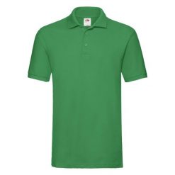 Męska Koszulka Polo Premium. Zielone koszulki polo męskie Fruit of the Loom, m, bez wzorów, bez ramiączek. Za 54.99 zł.