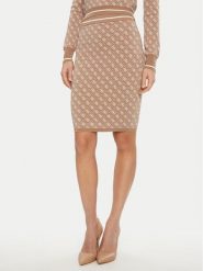 Guess Spódnica ołówkowa W4BD53 Z37K0 Beżowy Regular Fit. Brązowe spódniczki damskie Guess, xs, z aplikacjami, z syntetyku, ołówkowe. Za 239.99 zł.