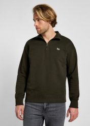 WRANGLER MĘSKA BLUZA HALF ZIP SWS OLIVE NIGHT 112355752 LL99016192. Zielone bluzy bez kaptura męskie Lee, m. Za 199.99 zł.