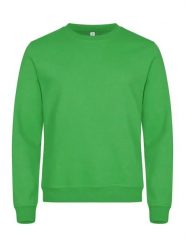 Clique Miami Roundneck – unisexowy sweter z bawełny i poliestru z recyklingu. Zielone swetry męskie CLIQUE, xs, bez wzorów, z bawełny, bez kołnierzyka. Za 166.81 zł.