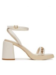 Liu Jo Sandały Giselle 11 SA5097 P0062 Beżowy. Brązowe sandały damskie Liu Jo, bez wzorów, ze skóry, bez obcasa, na słupku. Za 489.99 zł.