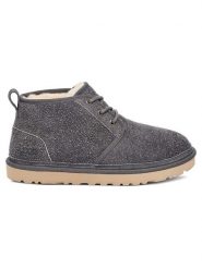 UGG Skórzane botki "Neumel Shaggy" w kolorze szarym rozmiar: 42. Szare buty zimowe męskie Ugg, z materiału, bez zapięcia. Za 505.13 zł.