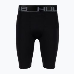 Spodenki kompresyjne męskie HUUB Compression Shorts. Czarne szorty męskie Huub, bez kołnierzyka. Za 149.99 zł.