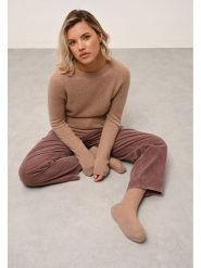 Just Cashmere Kaszmirowy sweter "Jane" w kolorze jasnobrązowym rozmiar: XL. Brązowe swetry klasyczne damskie Just Cashmere, xl, z kaszmiru, bez kołnierzyka. Za 237.17 zł.