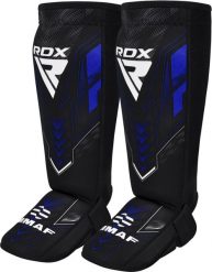 Neoprenowe ochraniacze piszczeli i podbicia IMMAF Niebieskie - XL. Czarne szorty męskie RDX SPORTS, bez wzorów, z materiału, biznesowe. Za 149.99 zł.