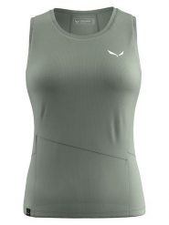 Salewa Top funkcyjny "Puez Sporty Dry" w kolorze zielonym rozmiar: 40. Zielone topy damskie Salewa, bez wzorów, z materiału, bez kołnierzyka. Za 96.37 zł.
