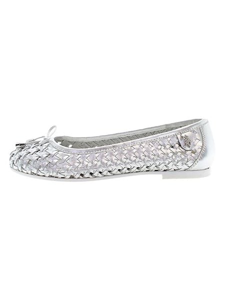 U.S. Polo Assn. Skórzane baleriny w kolorze srebrnym rozmiar: 35. Szare baleriny damskie U.S. Polo Assn., bez wzorów, bez obcasa. Za 170.87 zł.