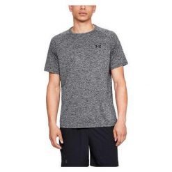 Koszulka męska Under Armour Tech 2.0 SS szara. Szare t-shirty sportowe męskie Under Armour, m, bez ramiączek, do piłki nożnej. Za 112.99 zł.