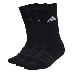 Skarpety Cushioned Sportswear Crew, 3 Pary W Opakowaniu. Czarne skarpetki damskie Adidas, bez wzorów. Za 59.95 zł.