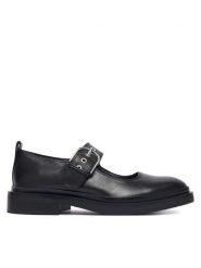 Clarks Półbuty Previa Bar 26329410 Czarny. Czarne półbuty damskie Clarks, bez wzorów, ze skóry, bez obcasa, na płaskiej podeszwie. Za 389.99 zł.