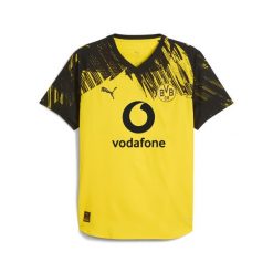 Męska koszulka domowa authentic PUMA Borussia Dortmund 25/26. Czarne t-shirty sportowe męskie Puma, m, bez ramiączek, do piłki nożnej. Za 659.00 zł.