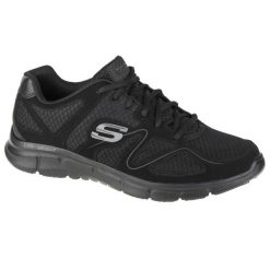 Buty sportowe Sneakersy męskie, Skechers Verse-Flash Point. Czarne buty sportowe na co dzień męskie Skechers, z materiału, bez zapięcia, trekkingowe. Za 169.00 zł.