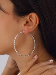 Nakkash Kolczyki-kreole rozmiar: onesize. Szare kolczyki damskie Nakkash, srebrne. Za 43.95 zł.